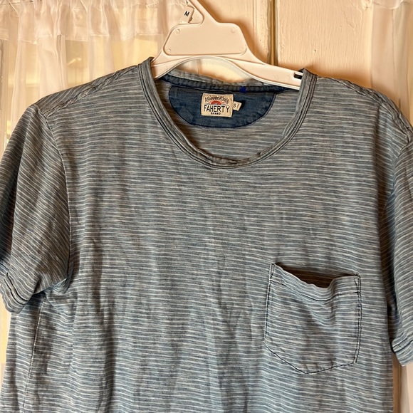 faherty brand Striped Pocket TEE Men’s Small Short-Sleeve - Picture 3 of 7